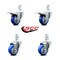 Service Caster 3.5 Inch Blue Poly Swivel 7/8 Inch Square Stem Caster Total Lock Brakes, 2PK SCC-SQTTL20S3514-PPUB-BLUE-78-2-S-2 - alternate 5